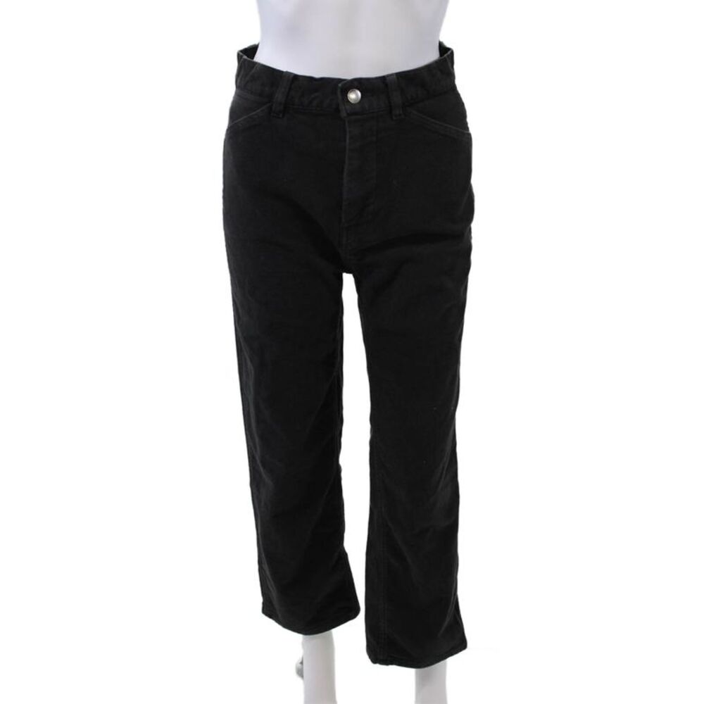 Everlane Womens Organic Cotton Five Pocket High-Rise Straight Pants Black Size 0